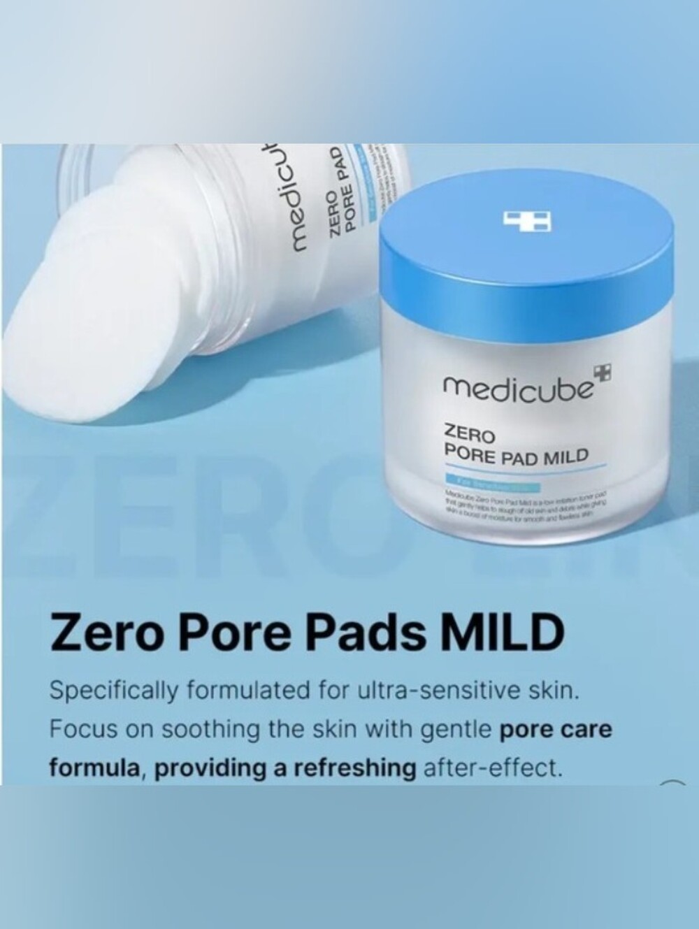 Medicube Zero Pore Madecassoside Pads (Mild) 70 pads- BRAND NEW IN THE BOX - Picture 3 of 5
